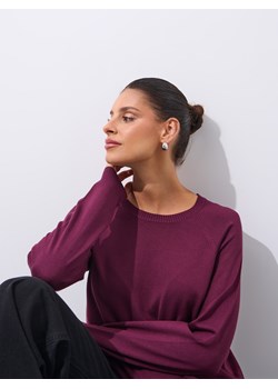Mohito - Burgundowy sweter z wiskozą - kasztanowy ze sklepu Mohito w kategorii Swetry damskie - zdjęcie 187308108