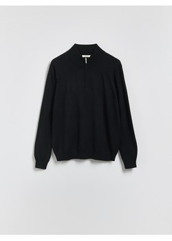 Reserved - Rozpinany sweter z wełny merino - czarny - id: 417GQ-99X - marki Reserved - 187308236 Reserved - Rozpinany sweter z wełny merino - czarny ze sklepu Reserved w kategorii Swetry męskie - zdjęcie 187308236