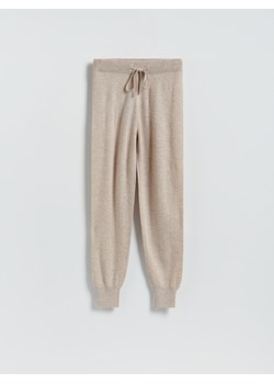 Reserved - Wełniane spodnie z dodatkiem kaszmiru - beżowy - id: TF115-08X - marki Reserved - 187308416 Reserved - Wełniane spodnie z dodatkiem kaszmiru - beżowy ze sklepu Reserved w kategorii Spodnie damskie - zdjęcie 187308416