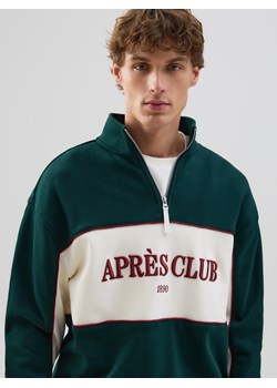 Reserved - Bawełniana bluza ze stójką - ciemnozielony - id: ZU312-79X - marki Reserved - 187308439 Reserved - Bawełniana bluza ze stójką - ciemnozielony ze sklepu Reserved w kategorii Bluzy męskie - zdjęcie 187308439