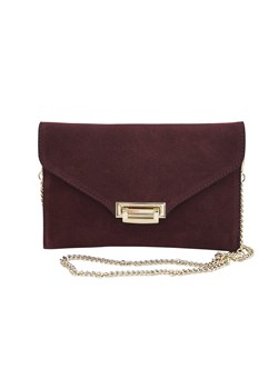 Stylowa kopertówka zamszowa Barberinis - Bordowa - id: 11821n - marki Barberini's - 187308726 Stylowa kopertówka zamszowa Barberinis - Bordowa ze sklepu butyolivier w kategorii Listonoszki - zdjęcie 187308726