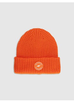 Chłopięca czapka 4F 4FJWAW25ACAPM658 - pomarańczowa ze sklepu Sportstylestory.com w kategorii Czapki dziecięce - zdjęcie 187308859
