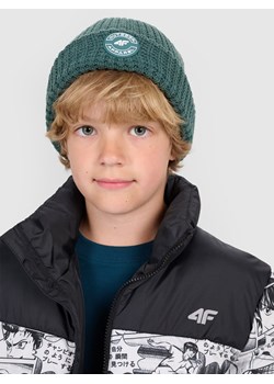 Chłopięca czapka 4F 4FJWAW25ACAPM658 - zielona ze sklepu Sportstylestory.com w kategorii Czapki dziecięce - zdjęcie 187308865