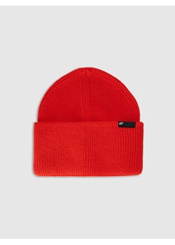Dziecięca czapka zimowa 4F 4FJWAW25ACAPU652 - czerwona ze sklepu Sportstylestory.com w kategorii Czapki dziecięce - zdjęcie 187308878