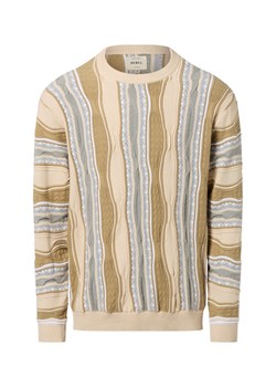 Redefined Rebel Męski sweter z dzianiny - RRTeton Mężczyźni Bawełna beżowy jednolity ze sklepu vangraaf w kategorii Swetry męskie - zdjęcie 187311859