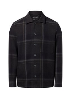 Marc O'Polo Męska kurtka koszulowa Mężczyźni Regular Fit Bawełna antracytowy w kratkę ze sklepu vangraaf w kategorii Koszule męskie - zdjęcie 187311866