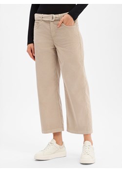 Angels Damskie spodnie sztruksowe - Linn Belt Kobiety beżowy jednolity ze sklepu vangraaf w kategorii Spodnie damskie - zdjęcie 187311878