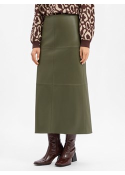 EDITED Spódnica ołówkowa damska Kobiety oliwkowy jednolity ze sklepu vangraaf w kategorii Spódnice - zdjęcie 187311895