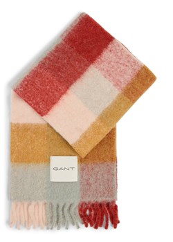 Gant Damski szalik z zawartością alpaki Kobiety czerwony w kratkę - id: 819444-0001-00220 - marki Gant - 187311917 Gant Damski szalik z zawartością alpaki Kobiety czerwony w kratkę ze sklepu vangraaf w kategorii Szaliki i chusty damskie - zdjęcie 187311917