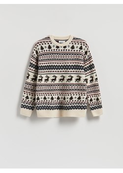 Reserved - Sweter ze świątecznym motywem - wielobarwny - id: 167HI-MLC - marki Reserved - 187312047 Reserved - Sweter ze świątecznym motywem - wielobarwny ze sklepu Reserved w kategorii Swetry męskie - zdjęcie 187312047