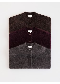 Reserved - Kardigan z moherem - ciemnoszary - id: 360HK-90X - marki Reserved - 187312207 Reserved - Kardigan z moherem - ciemnoszary ze sklepu Reserved w kategorii Swetry damskie - zdjęcie 187312207