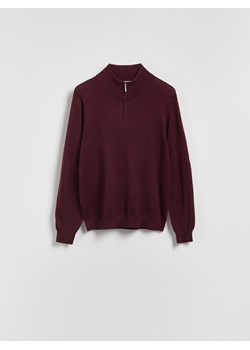 Reserved - Rozpinany sweter z wełny merino - bordowy - id: 417GQ-83X - marki Reserved - 187312255 Reserved - Rozpinany sweter z wełny merino - bordowy ze sklepu Reserved w kategorii Swetry męskie - zdjęcie 187312255
