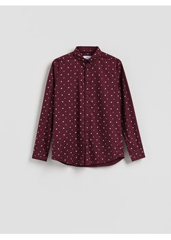 Reserved - Koszula slim fit w świąteczny wzór - bordowy - id: 420GT-83P - marki Reserved - 187312257 Reserved - Koszula slim fit w świąteczny wzór - bordowy ze sklepu Reserved w kategorii Koszule męskie - zdjęcie 187312257