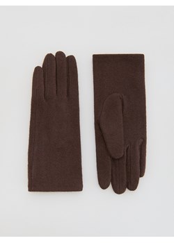 Reserved - Rękawiczki z wełną - ciemnobrązowy - id: 553FE-89X - marki Reserved - 187312388 Reserved - Rękawiczki z wełną - ciemnobrązowy ze sklepu Reserved w kategorii Rękawiczki damskie - zdjęcie 187312388
