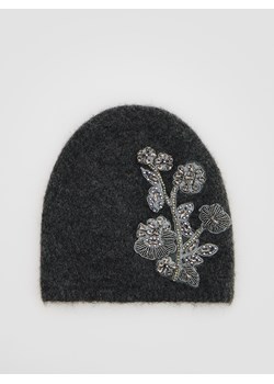 Reserved - Czapka z wełną - ciemnoszary - id: 713FF-90X - marki Reserved - 187312499 Reserved - Czapka z wełną - ciemnoszary ze sklepu Reserved w kategorii Czapki zimowe damskie - zdjęcie 187312499