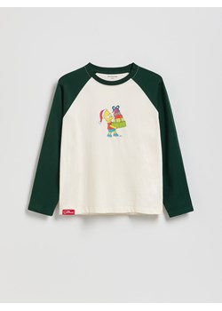 Reserved - Longsleeve The Simpsons - złamana biel - id: 766IK-01X - marki Reserved - 187312576 Reserved - Longsleeve The Simpsons - złamana biel ze sklepu Reserved w kategorii T-shirty chłopięce - zdjęcie 187312576