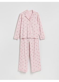 Reserved - Wzorzysta piżama dwuczęściowa - różowy - id: 967EX-30X - marki Reserved - 187312725 Reserved - Wzorzysta piżama dwuczęściowa - różowy ze sklepu Reserved w kategorii Piżamy damskie - zdjęcie 187312725