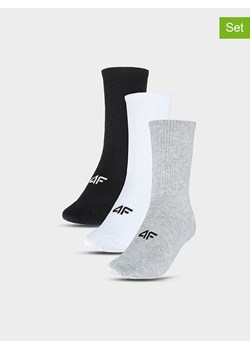 4F Skarpety (3 pary) w kolorze czarnym, szarym i białym - id: 17825652 - marki 4F - 187313227 4F Skarpety (3 pary) w kolorze czarnym, szarym i białym ze sklepu Limango Polska w kategorii Skarpetki męskie - zdjęcie 187313227