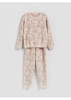 Reserved - Dwuczęściowa piżama w misie - kremowy - id: 222EY-02X - marki Reserved - 187315036 Reserved - Dwuczęściowa piżama w misie - kremowy ze sklepu Reserved w kategorii Piżamy damskie - zdjęcie 187315036