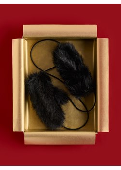 Reserved - Rękawiczki ze sztucznego futerka - czarny - id: 312GX-99X - marki Reserved - 187315086 Reserved - Rękawiczki ze sztucznego futerka - czarny ze sklepu Reserved w kategorii Rękawiczki damskie - zdjęcie 187315086