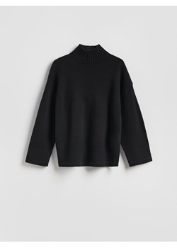 Reserved - Wełniany sweter z golfem - czarny - id: 387GX-99X - marki Reserved - 187315146 Reserved - Wełniany sweter z golfem - czarny ze sklepu Reserved w kategorii Swetry damskie - zdjęcie 187315146