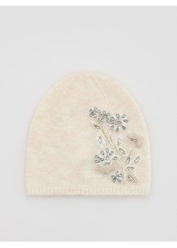 Reserved - Czapka z wełną - złamana biel - id: 713FF-01X - marki Reserved - 187315317 Reserved - Czapka z wełną - złamana biel ze sklepu Reserved w kategorii Czapki zimowe damskie - zdjęcie 187315317