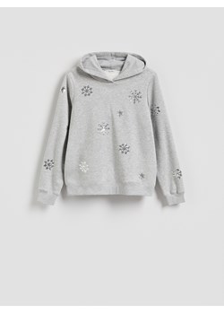 Reserved - Bluza ze świątecznym motywem - ciemnoszary - id: 719GA-90M - marki Reserved - 187315326 Reserved - Bluza ze świątecznym motywem - ciemnoszary ze sklepu Reserved w kategorii Bluzy damskie - zdjęcie 187315326