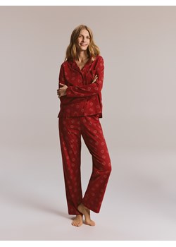 Reserved - Dwuczęściowa piżama ze świątecznym nadrukiem - czerwony - id: 957EX-33X - marki Reserved - 187315409 Reserved - Dwuczęściowa piżama ze świątecznym nadrukiem - czerwony ze sklepu Reserved w kategorii Piżamy damskie - zdjęcie 187315409