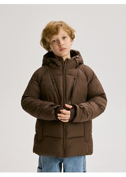 Reserved - Kurtka oversize - brązowy - id: QG000-98X - marki Reserved - 187315455 Reserved - Kurtka oversize - brązowy ze sklepu Reserved w kategorii Kurtki chłopięce - zdjęcie 187315455