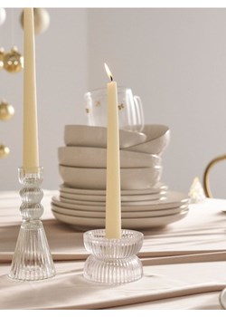 Sinsay - Ryflowany świecznik - clear ze sklepu Sinsay w kategorii Świeczniki - zdjęcie 187316007