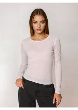 Sinsay - Bluzka z metalizowaną nitką - kremowy - id: 599EU-01X - marki Sinsay - 187316057 Sinsay - Bluzka z metalizowaną nitką - kremowy ze sklepu Sinsay w kategorii Bluzki damskie - zdjęcie 187316057