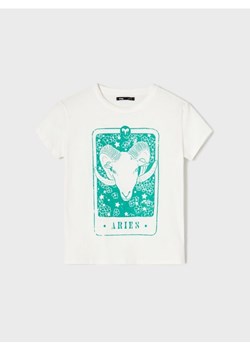 Sinsay - Bawełniana koszulka z nadrukiem - biały - id: 8131J-00C - marki Sinsay - 187316078 Sinsay - Bawełniana koszulka z nadrukiem - biały ze sklepu Sinsay w kategorii Bluzki damskie - zdjęcie 187316078