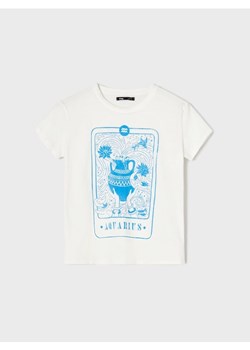 Sinsay - Bawełniana koszulka z nadrukiem - kremowy - id: 8131J-01L - marki Sinsay - 187316085 Sinsay - Bawełniana koszulka z nadrukiem - kremowy ze sklepu Sinsay w kategorii Bluzki damskie - zdjęcie 187316085