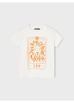 Sinsay - Bawełniana koszulka z nadrukiem - kremowy - id: 8131J-01M - marki Sinsay - 187316086 Sinsay - Bawełniana koszulka z nadrukiem - kremowy ze sklepu Sinsay w kategorii Bluzki damskie - zdjęcie 187316086