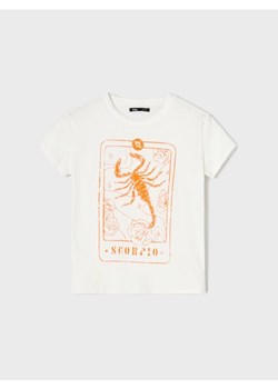 Sinsay - Bawełniana koszulka z nadrukiem - kremowy - id: 8131J-01X - marki Sinsay - 187316088 Sinsay - Bawełniana koszulka z nadrukiem - kremowy ze sklepu Sinsay w kategorii Bluzki damskie - zdjęcie 187316088