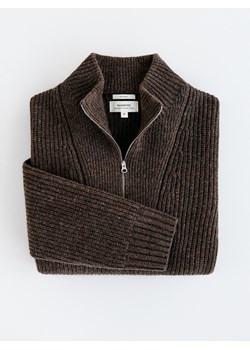 Reserved - Sweter z wełną - brązowy - id: 430GQ-88M - marki Reserved - 187316599 Reserved - Sweter z wełną - brązowy ze sklepu Reserved w kategorii Swetry męskie - zdjęcie 187316599