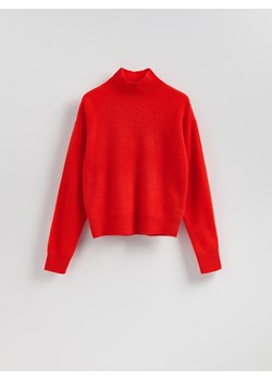 Reserved - Wełniany golf z dodatkiem kaszmiru - pomarańczowy - id: TE803-23X - marki Reserved - 187316718 Reserved - Wełniany golf z dodatkiem kaszmiru - pomarańczowy ze sklepu Reserved w kategorii Swetry damskie - zdjęcie 187316718