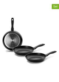 Ibili Patelnie (3 szt.) &quot;Chef Style&quot; w kolorze czarnym ze sklepu Limango Polska w kategorii Garnki - zdjęcie 187317218