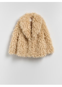 Reserved - Kurtka ze sztucznego futerka - kremowy - id: 472IK-12X - marki Reserved - 187318299 Reserved - Kurtka ze sztucznego futerka - kremowy ze sklepu Reserved w kategorii Futra damskie - zdjęcie 187318299