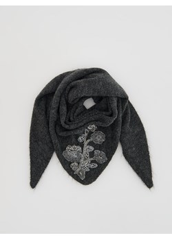 Reserved - Szal z wełną - ciemnoszary - id: 728FD-90X - marki Reserved - 187318337 Reserved - Szal z wełną - ciemnoszary ze sklepu Reserved w kategorii Szaliki i chusty damskie - zdjęcie 187318337