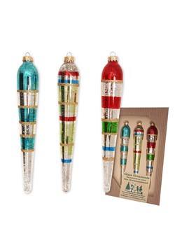 Krebs Glas Lauscha Ozdoby choinkowe (3 szt.) ze wzorem - wys. 17 cm - id: 17841056 - marki Krebs Glas Lauscha - 187318915 Krebs Glas Lauscha Ozdoby choinkowe (3 szt.) ze wzorem - wys. 17 cm ze sklepu Limango Polska w kategorii Dekoracje bożonarodzeniowe - zdjęcie 187318915