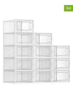 Songmics Pudełka (12 szt.) na buty - 23 x 14,3 x 33,5 cm ze sklepu Limango Polska w kategorii Szafy - zdjęcie 187318965