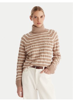 Tommy Hilfiger Golf WW0WW46791 Beżowy Regular Fit - id: 0000305376763 - marki Tommy Hilfiger - 187319939 Tommy Hilfiger Golf WW0WW46791 Beżowy Regular Fit ze sklepu MODIVO w kategorii Swetry damskie - zdjęcie 187319939