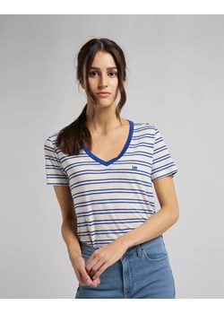DAMSKI T-SHIRT LEE V NECK TEE ECRU L41JPCNQ 112109027 ze sklepu YouNeedit.pl w kategorii Bluzki damskie - zdjęcie 187321708