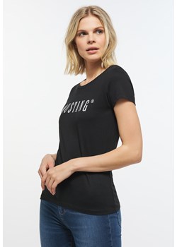 MUSTANG Alina C Tee Logo Damski T-shirt Koszulka Black 1013222 4142 ze sklepu YouNeedit.pl w kategorii Bluzki damskie - zdjęcie 187321878
