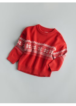Reserved - Sweter ze wzorem - czerwony ze sklepu Reserved w kategorii Swetry chłopięce - zdjęcie 187322278