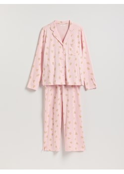 Reserved - Piżama ze świątecznym nadrukiem - pastelowy róż - id: 952EX-03X - marki Reserved - 187322337 Reserved - Piżama ze świątecznym nadrukiem - pastelowy róż ze sklepu Reserved w kategorii Piżamy damskie - zdjęcie 187322337