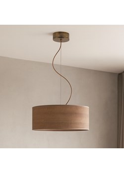 Elegancka lampa wisząca do sypialni z abażurem w kolorze orzechowym HAJFA ECO fi - 40 cm - kolor orzechowy - id: 5844 - marki Ciekot Partners Sp. Z O. O. - 187322417 Elegancka lampa wisząca do sypialni z abażurem w kolorze orzechowym HAJFA ECO fi - 40 cm - kolor orzechowy ze sklepu Lysne w kategorii Lampy wiszące - zdjęcie 187322417