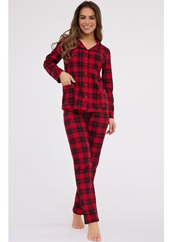 Długa piżama damska w kratę Tracy 482, Kolor czerwony-kratka, Rozmiar L, Cornette ze sklepu Primodo w kategorii Piżamy damskie - zdjęcie 187322717