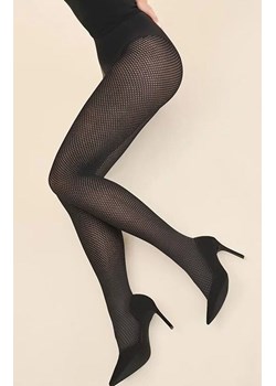 Żakardowe rajstopy z efektem siateczki czarne Galia 80 DEN, Kolor czarny, Rozmiar 2, Gabriella ze sklepu Primodo w kategorii Rajstopy - zdjęcie 187322746